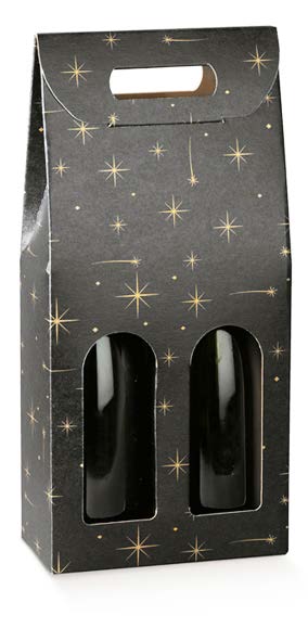Boîte à vin 2 bouteilles Constellation - 7'' x 3½'' x 15''