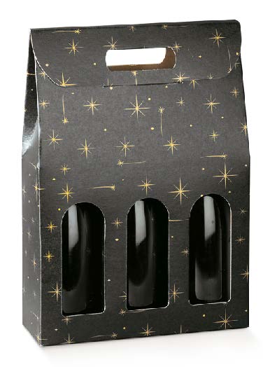 Boîte à vin 3 bouteilles Constellation - 10½'' x 3½'' x 15''