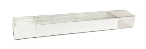 Boîte étui non assemblée motif Blanc / White – 5 bouchées – 8¼'' x 1¾'' x 1'' – lot de 250
