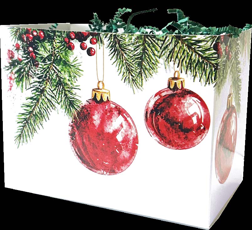 Boîte panier cadeau motif Noël – 6½'' x 5'' x 4½'' – lot de 500
