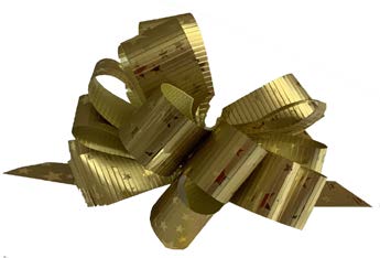 Boucle à tirer bulle Ivoire/Or - 3/4 po (50 boucles)