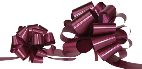 Boucle à tirer gaufrée Bourgogne - 1½ po (25 boucles)