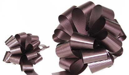 Boucle à tirer gaufrée Chocolat - 1½ po (25 boucles)