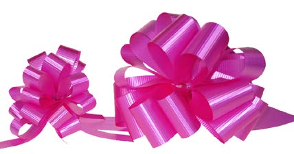 Boucle à tirer gaufrée Fuchsia - 1½ po (25 boucles)