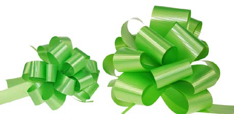 Boucle à tirer gaufrée Lime - 3/4 po (50 boucles)