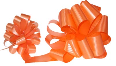 Boucle à tirer gaufrée Orange - 3/4 po (50 boucles)