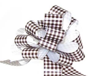 Boucle à tirer Vichy Brun - 1½ po (25 boucles)