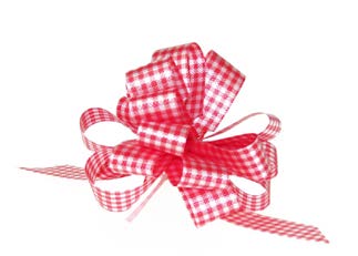 Boucle à tirer Vichy Rouge - 3/4 po (50 boucles)
