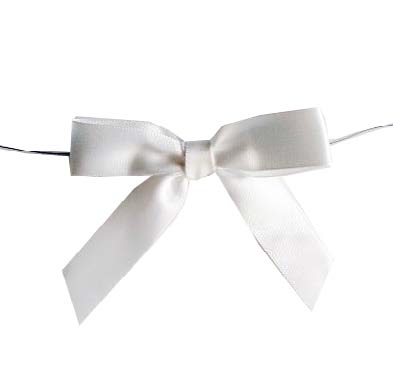 Boucle avec attache Blanc - Ruban 5/8 po, Boucle 3 po