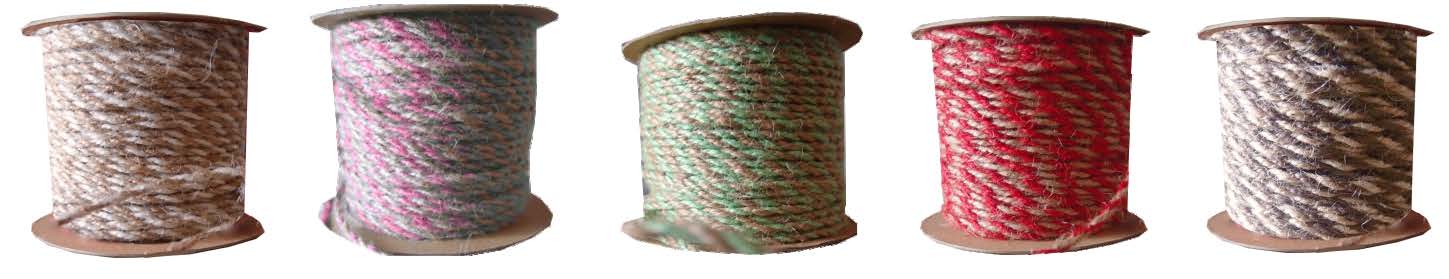 Corde Torsadé Blanc et brun - 1.5 mm x 50 Y