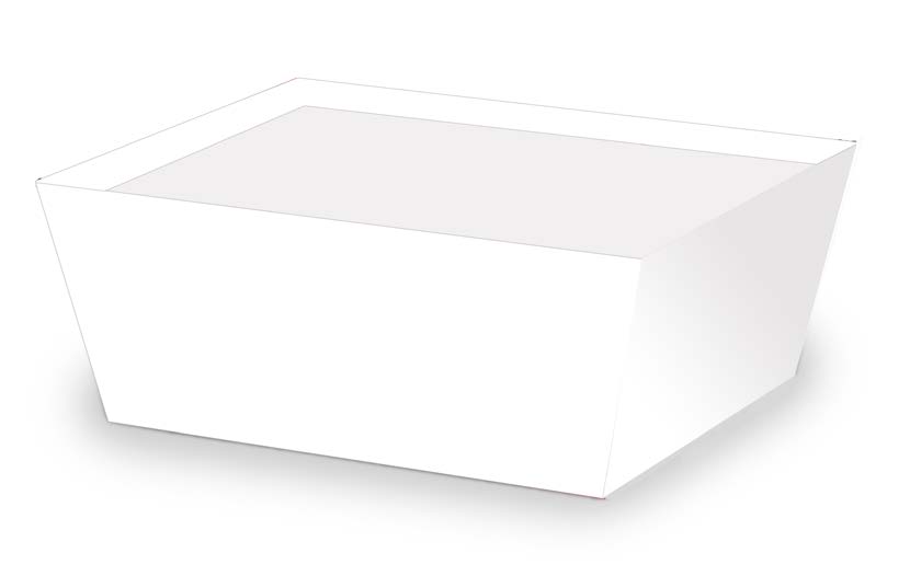 Panier rigide Blanc - 12'' x 9'' x 4''