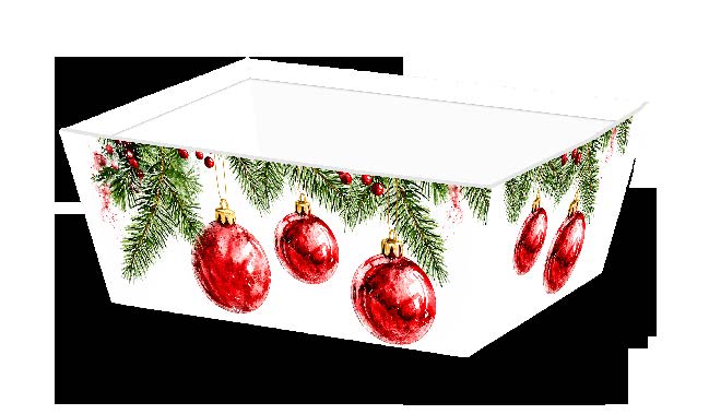 Panier rigide Noël - 9'' x 7'' x 3½''