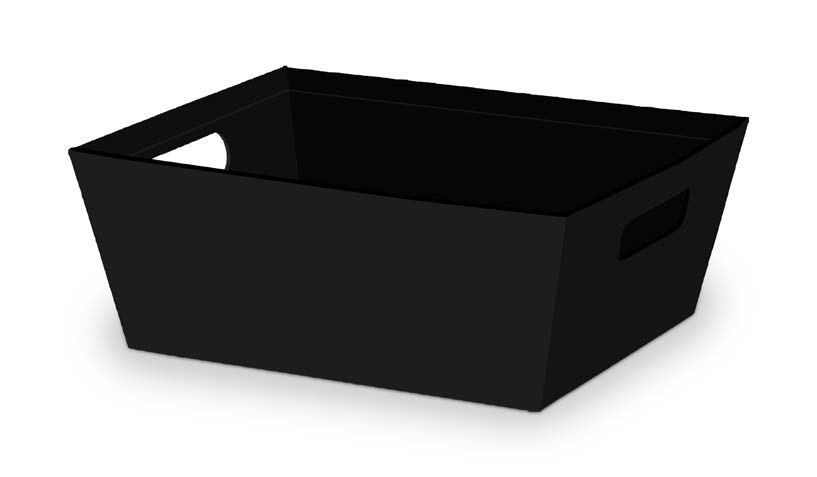 Panier rigide Noir - 9'' x 7'' x 3½''