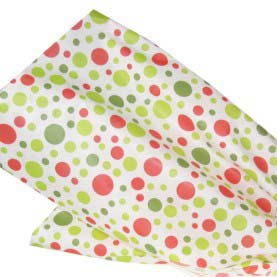 Papier de soie de Noël Pois multicolores - 240 feuilles - 20'' x 30''
