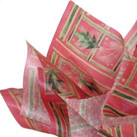 Papier de soie de Noël Rayures festives multicolores - 50 feuilles - 20'' x 30''