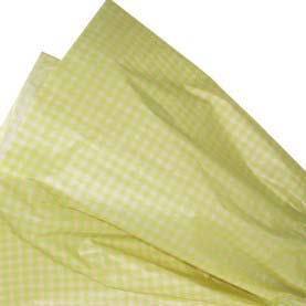 Papier de soie Gingham Basilic - 50 feuilles - 20'' x 30''