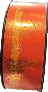 Ruban à friser Branches de pin Orange - 2" x 50 Y