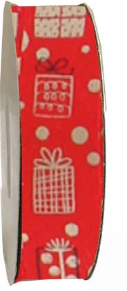Ruban à friser de Noël Coppenhaghen Rouge - 1 1/4 po x 55 Y