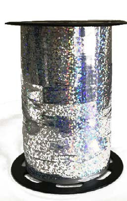 Ruban à friser de Noël Prism Argent - 7/16 po x 220 Y