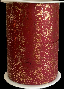 Ruban à friser de Noël Tapestry Bourgogne - 7/16 po x 250 Y