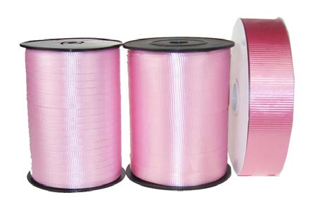 Ruban à friser gaufré Rose Pâle - 7/16 po x 250 Y