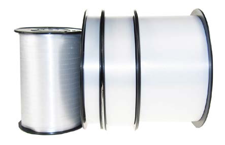 Ruban à friser lisse Blanc - 2 3/4" x 100 Y
