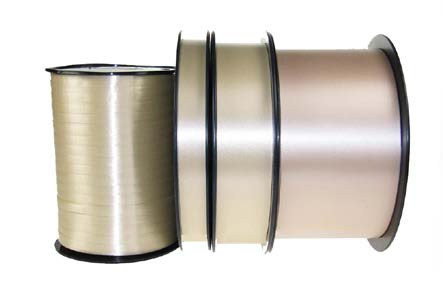 Ruban à friser lisse Champagne - 2 3/4" x 100 Y