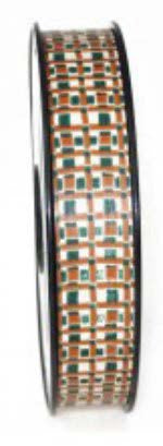 Ruban à friser Madrid motif Carreaux Multicolore - 1 po x 50 Y