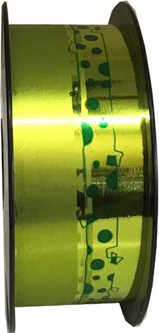 Ruban à friser Motif décoratif Vert lime - 2" x 50 Y