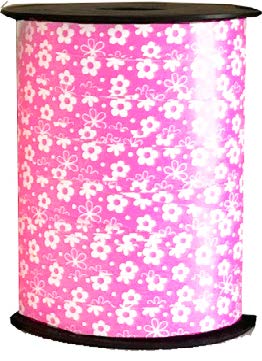 Ruban à friser Petites fleurs Azalée - 7/16" x 250 Y