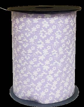 Ruban à friser Petites fleurs Lilas - 7/16" x 250 Y