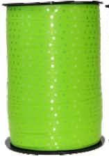 Ruban à friser Pois Lime - 7/16" x 250 Y