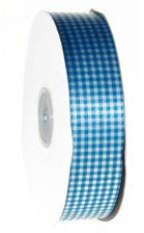 Ruban à friser Vichy Bleu - 1 3/8" x 100 Y