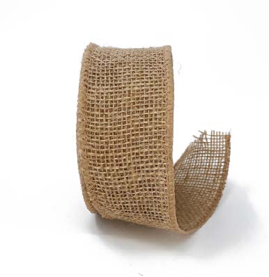 Ruban broché avec fil Naturel - 2 po x 10 Y