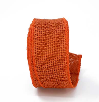 Ruban broché avec fil Orange - 2 po x 10 Y