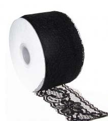 Ruban Dentelle Noir - 2 po x 25 Y