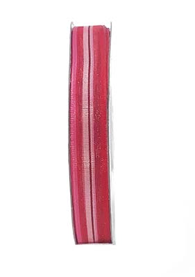 Ruban Rayé multicolore Rouge - 5/8 po x 25 Y
