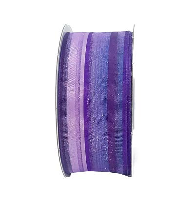 Ruban Rayé Violet - 1½ po x 25 Y