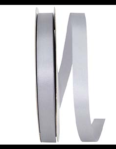 Ruban satin Argent - 5/8 po x 100 Y