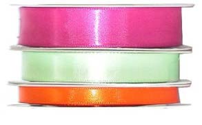 Ruban Satin Simple Face Ciel Bleu (Collection 9196) - 7/8 Po X 10 Y