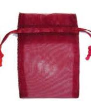 Sac organdi Bourgogne - 5'' x 7''
