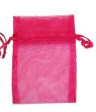 Sac organdi Fuchsia - 3'' x 4''