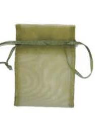 Sac organdi Olive - 3'' x 4''