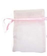 Sac organdi Rose - 5'' x 7''
