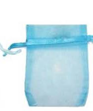 Sac organdi Turquoise - 3'' x 4''