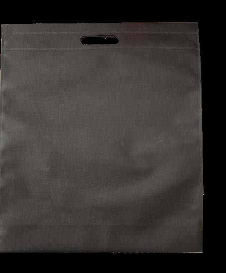 Sac réutilisable non tissé Noir - 16 po x 18 po + 4 po