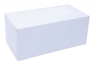 Boîte à bûche blanche régulière 6" x 6" x 10"