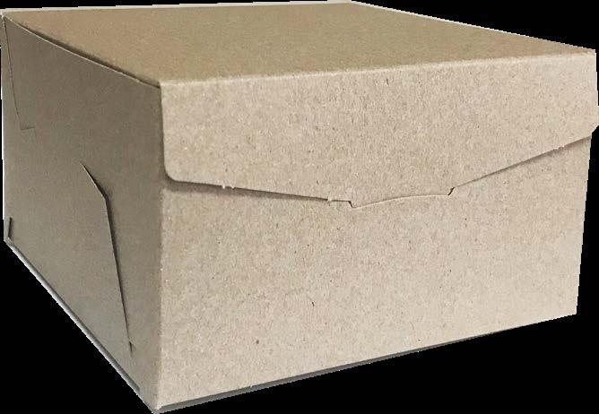Boîte à gâteau Kraft extérieur / blanc intérieur 4½" x 6½" x 3½"