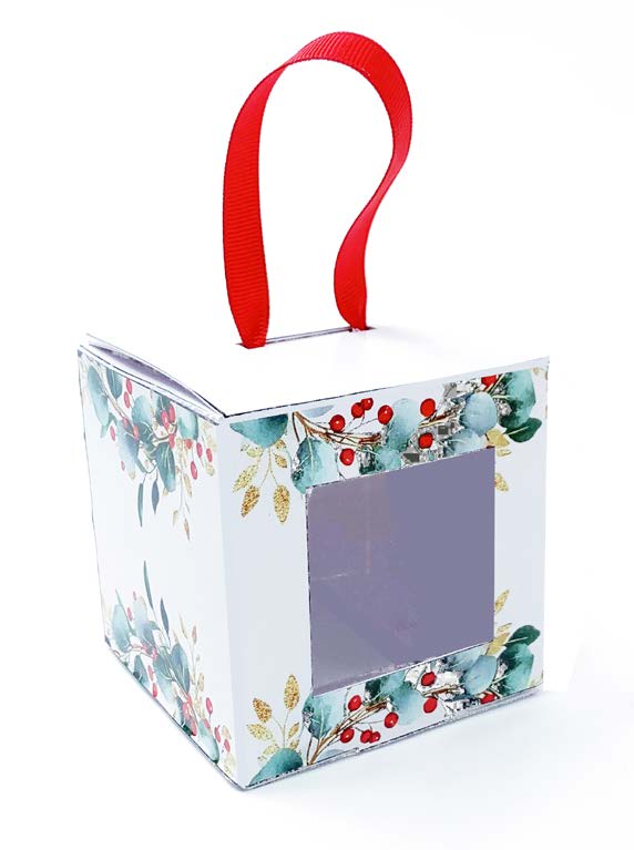 Boîte à suspendre avec fenêtre Royal - 3'' x 3'' x 3'' (100 un.)