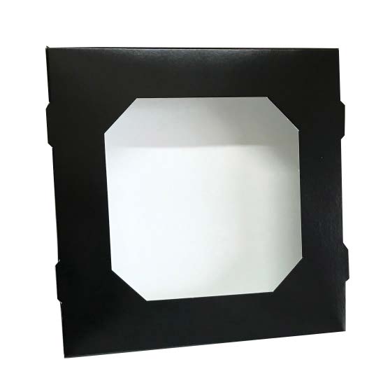 Boîte à tarte fenêtre octogonale Noir - 6'' x 6'' x 1½'' (2000 un.)